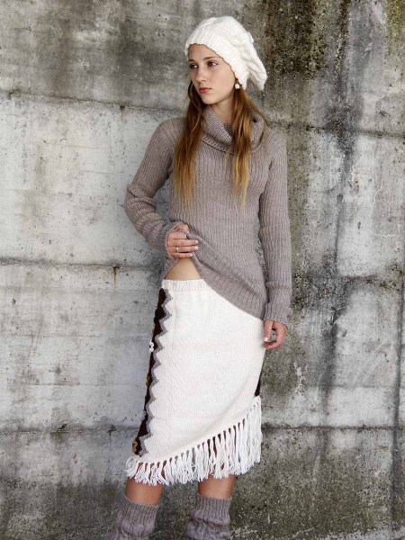 Gonne-invernali-donna-con-frange