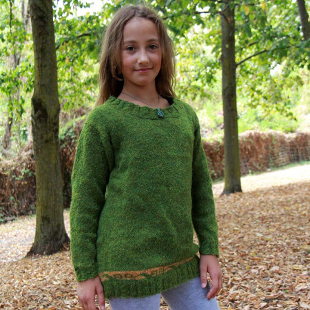 Maglioncino-bimba-lana-di-alpaca