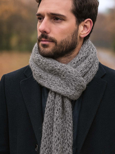 Sciarpe uomo alpaca rustica