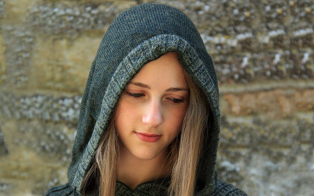 Ladies poncho, warm, comfortable and elegant!