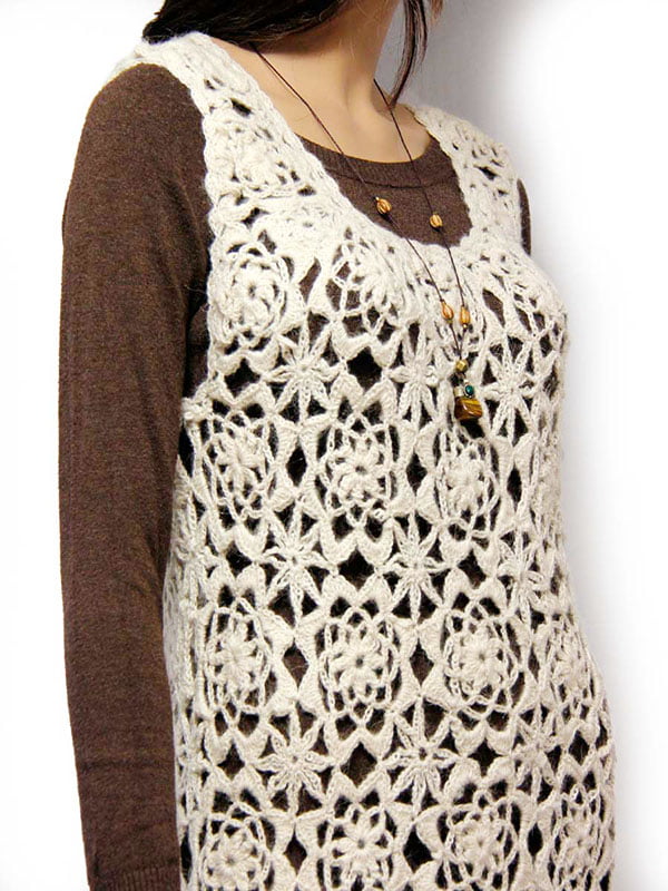 Abito di lana all'uncinetto 