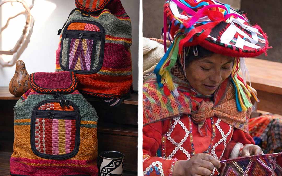 Borse colorate artigianali dal Perù