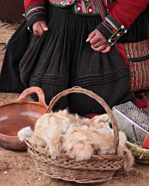 la lana di alpaca naturale