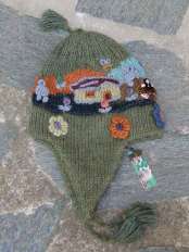 bonnet bb alpaga vert arpilleras