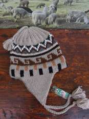 chullo alpaca beige new etnico
