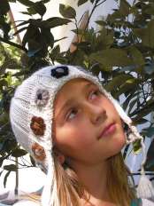 bonnet laine blanc enfant junior fiori