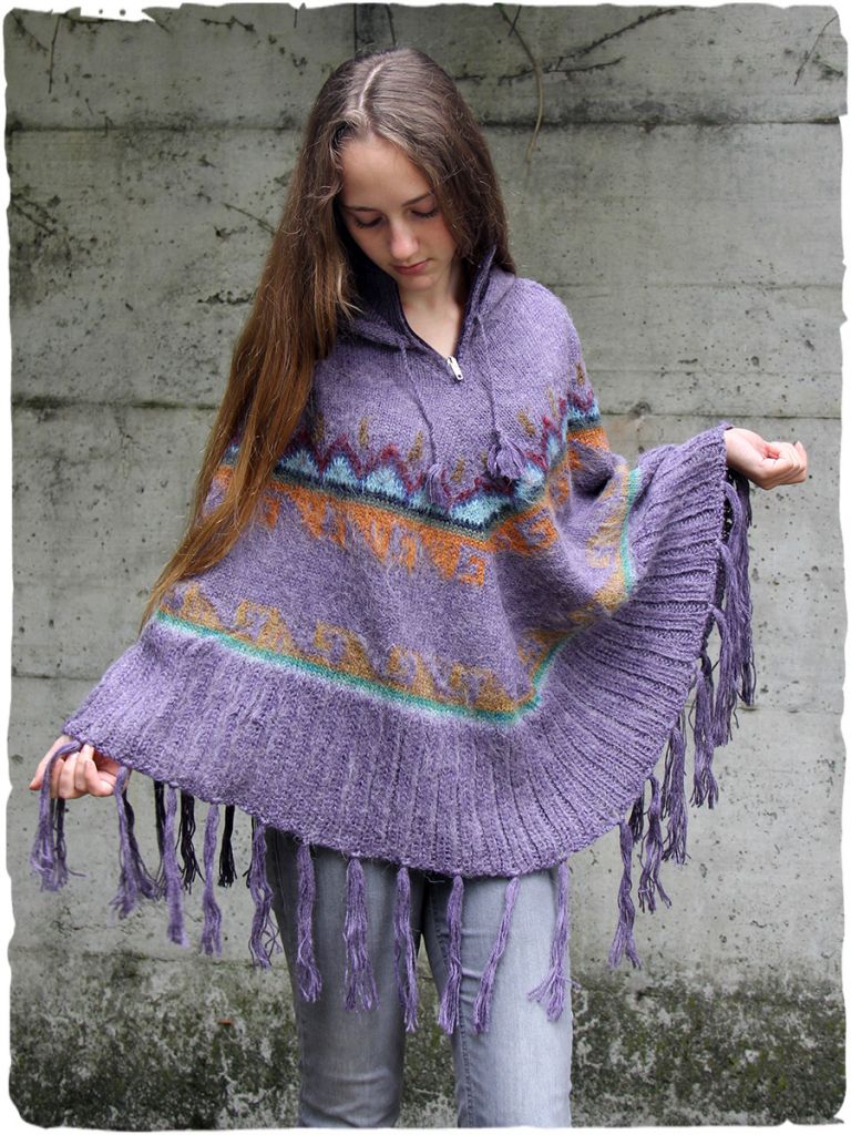Poncho, poncho di lana capra, poncho uncinneto fatto a mano,argento