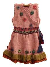 vestido de nia en lana rosa maria pia