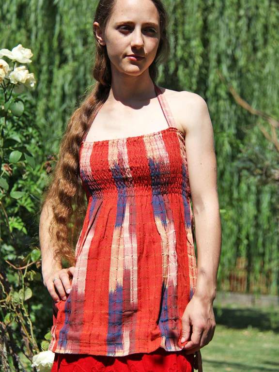 Top arricciato hippie Erika