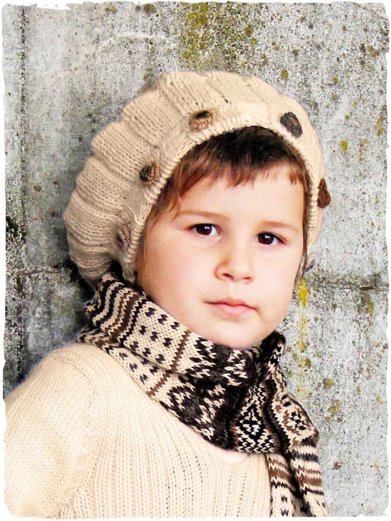 Basco Fiore Junior - Basco lana per bimba - La Mamita
