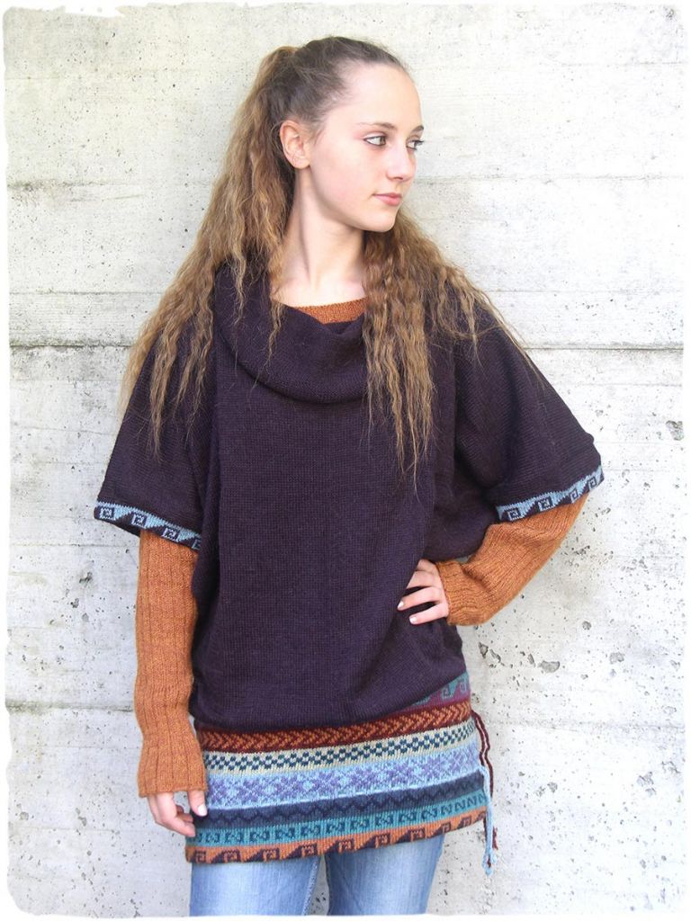Gilet Hippie - Gilet in lana - Gilet alpaca - La Mamita