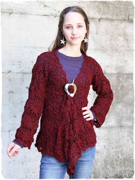 Bolero lungo di alpaca Anita