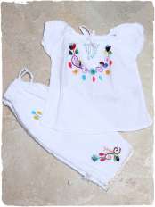 sheila completo bimba cotone bianco