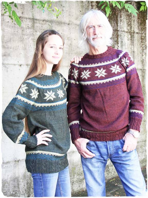 Maglione alpaca stile norvegese Charlotte - UNISEX