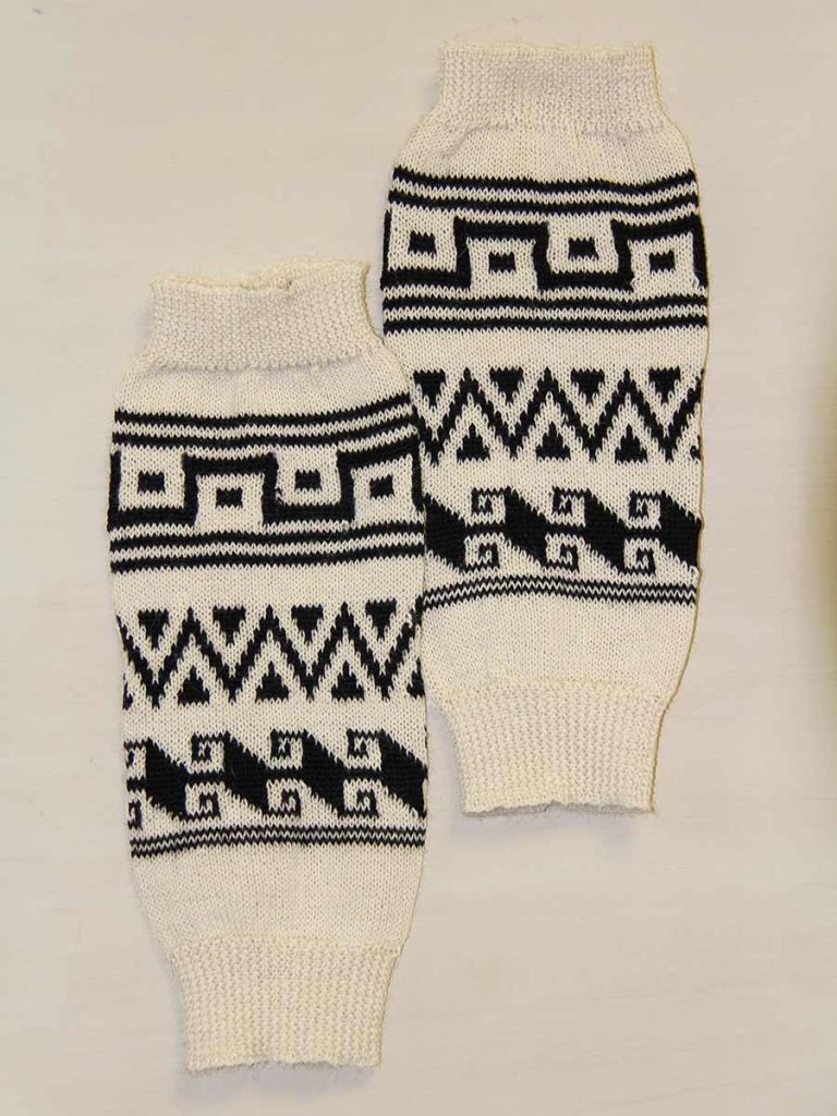 Scaldamuscoli Ragazza In Maglia - Nero E Bianco, Taglia Unica, Accessorio Moda Invernale - 3