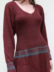 robe hiver en laine rouge joline