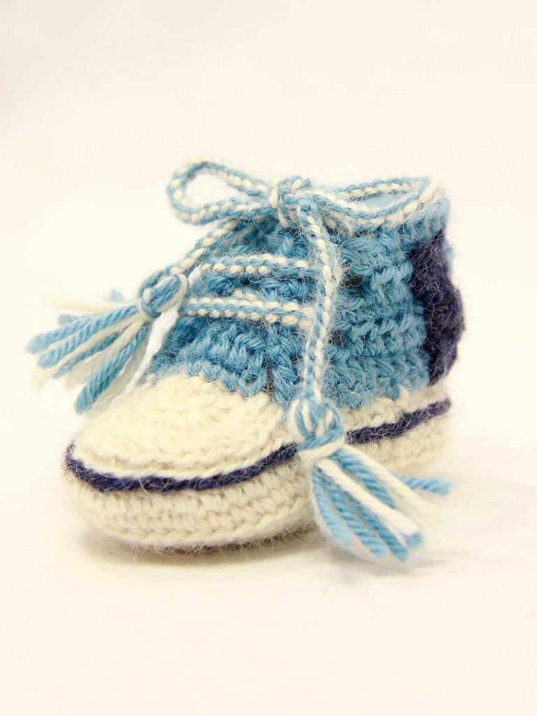 Scarpine neonato uncinetto - Scarpe lana neonato - La Mamita