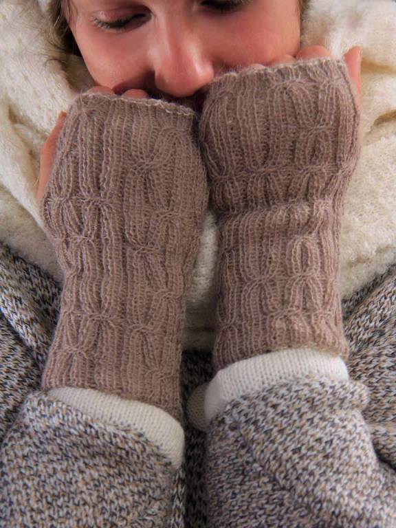 Guanti Senza Dita In Lana D'Angora - Termici Per Donna E Uomo, Invernali Caldi