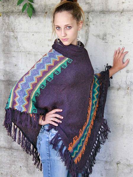 Poncho di alpaca Samanta