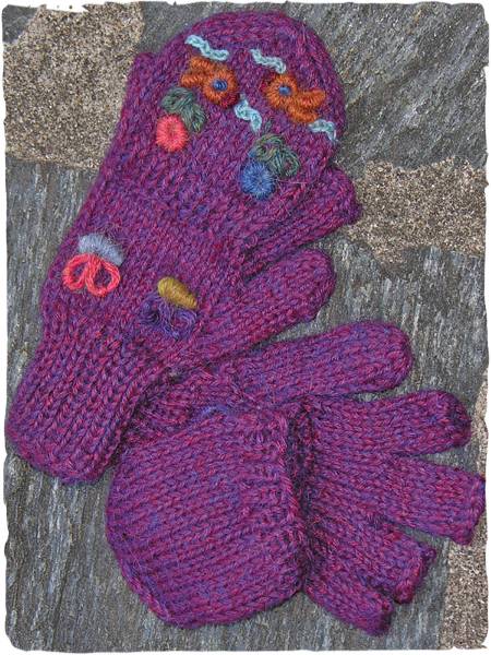 Guanto-manopola di alpaca Ski Iris
