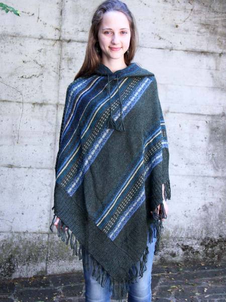 Poncho di lana di alpaca Esmeralda