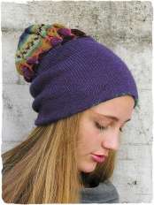 cappello alpaca viola abeja