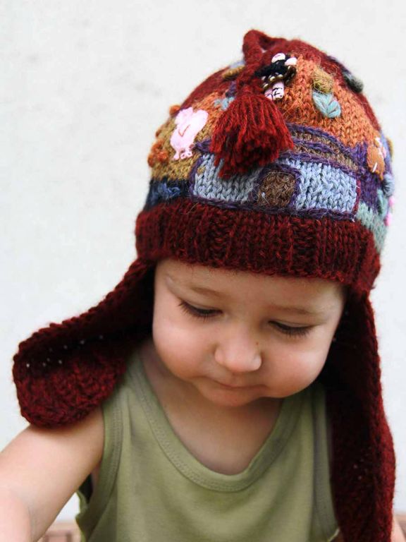 cappello alpaca bimba rosso romano junior