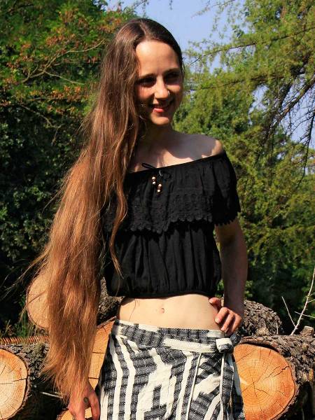 Top bohemian senza spalle Tahara