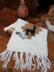 sciarpa alpaca bianca rustica