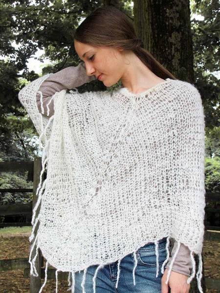 Poncho di lana di alpaca RUSTICO