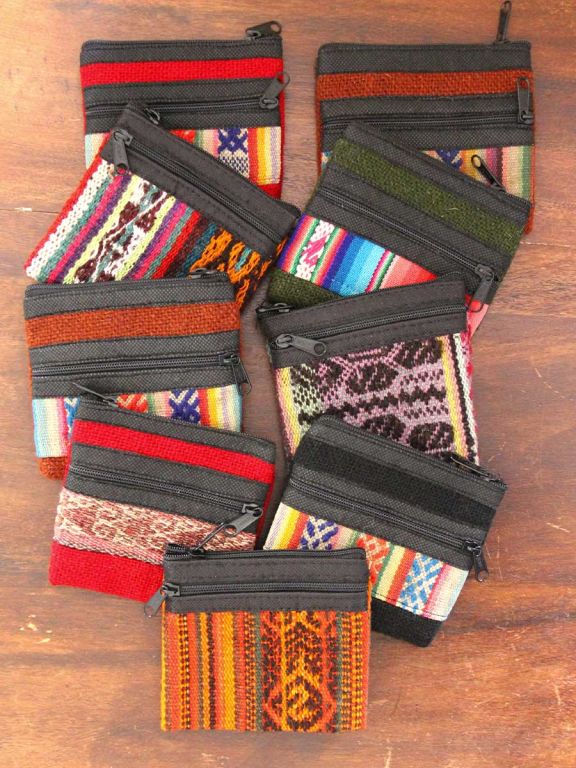 Portamonete In Tela Etnico Per Donne - Piccolo E Leggero, Per Monete E Carte, Rosso - Foto 14