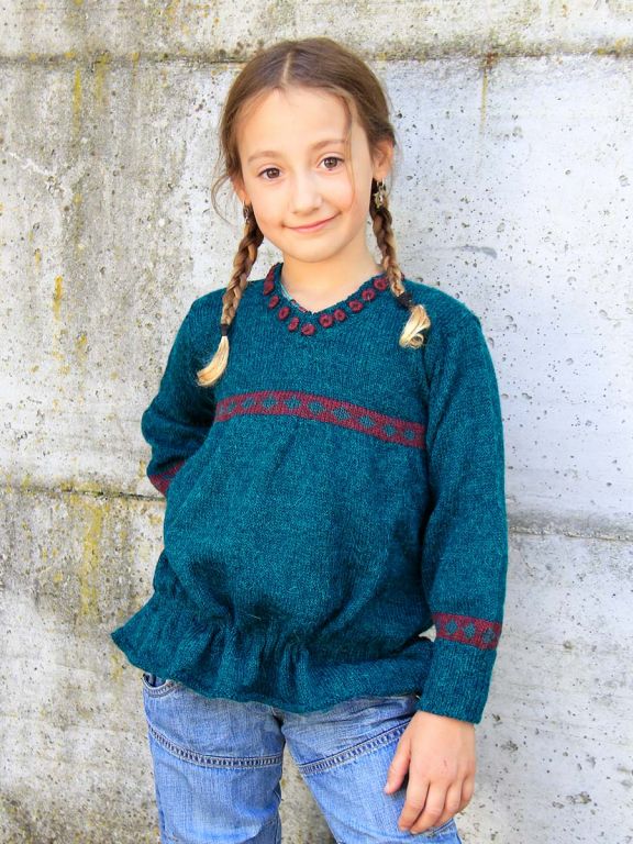 pullover bimba lana blu alba