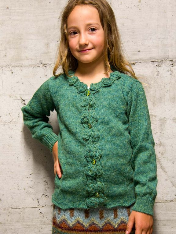 Cardigan alpaca bambina - Cardigan lana - La Mamita