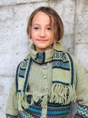 sciarpa lana bimba Pippi e Cardigan alpaca Alphee.