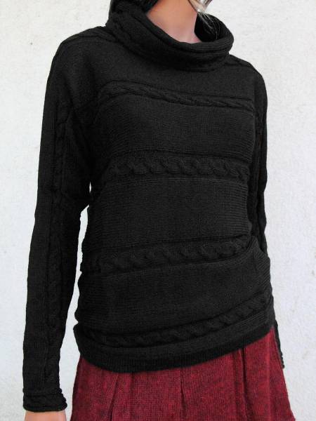Maglione alpaca a collo alto Celia