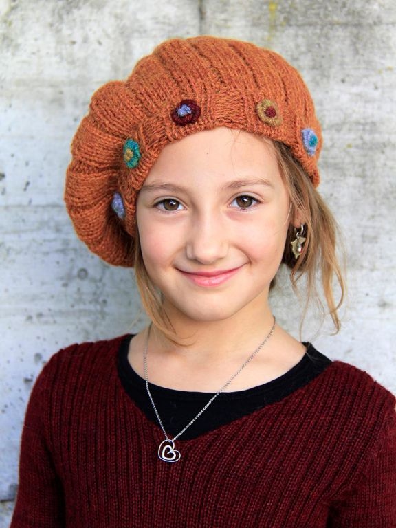 Basco Fiore Junior - Basco lana per bimba - La Mamita