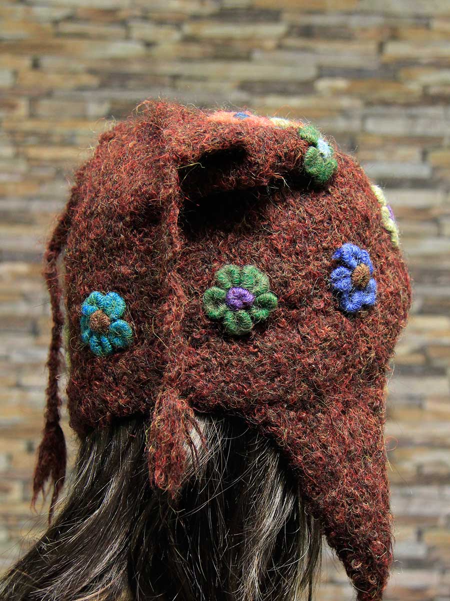 Cappello rettangolare Moira - Cappellini lana bimba - La Mamita