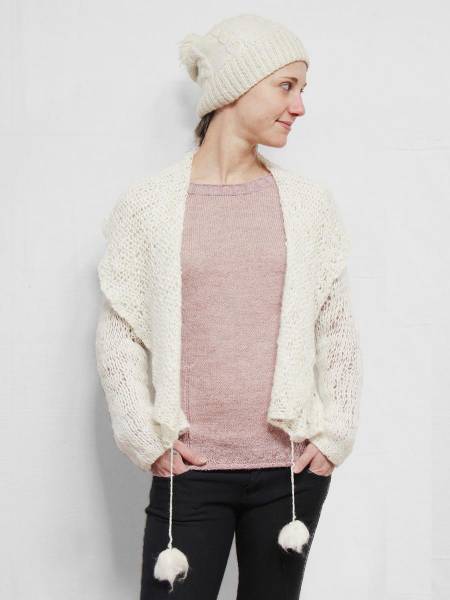 Coprispalle in lana d'alpaca rustica Annie