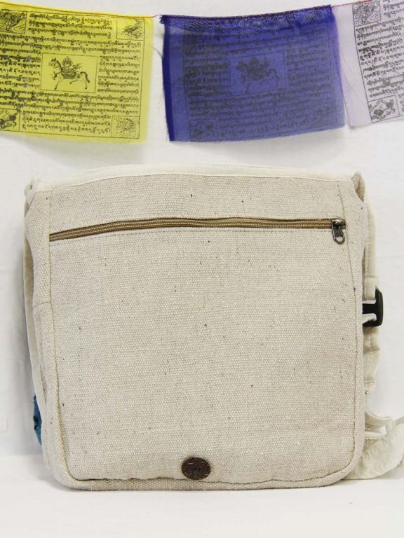 Borsa A Tracolla In Tela A Righe – Donna, Etnica, Hippie, Grande 40x27x20 Cm, Per Lavoro, Shopping E Viaggi