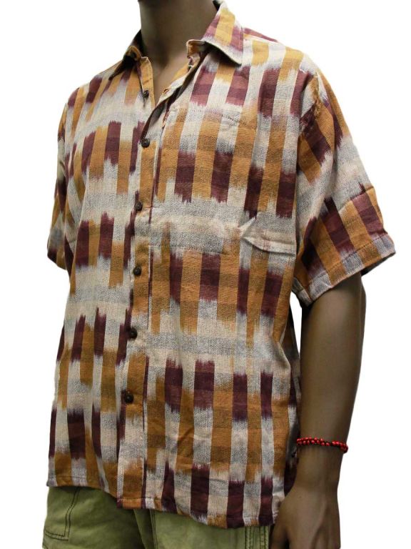 VASTRAMAY Camicia Etnica Uomo Verde Bottiglia In Seta | Camicia Madras Del Sud India, Per Matrimoni E Feste, Taglie S-XXXL