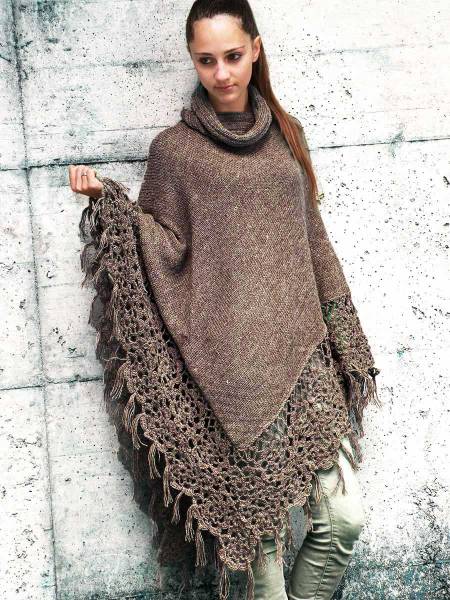 Poncho di alpaca Tamara