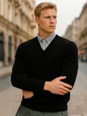Maglione cashmere Jason Nero.
