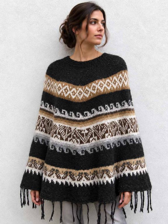 poncho lana