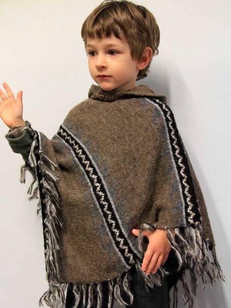 Poncho di lana Nada