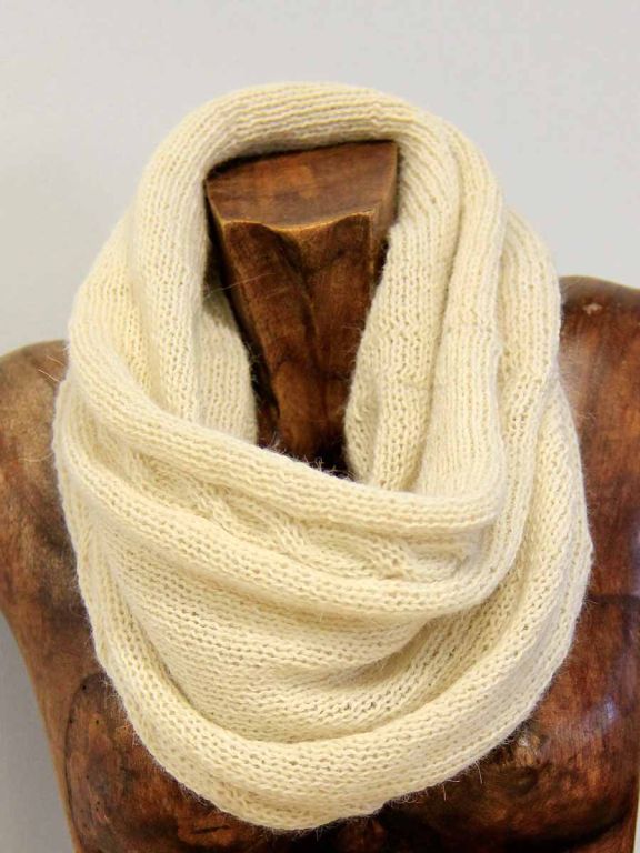 Lina & Lily Sciarpa ad Anello con stampa Cani Bull Terrier (Beige