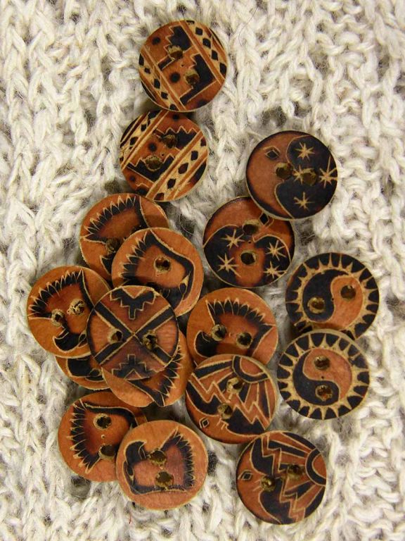 Bottone di legno Mate - Bottoni decorati - La Mamita