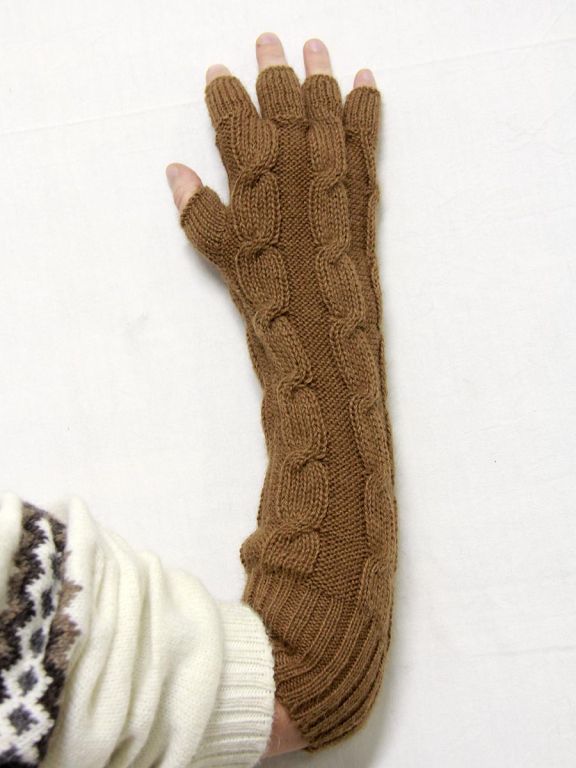 Guanti lunghi senza dita - Manicotti in lana lavorati a mano - Regalo fatto a mano per lei - Accessori donna adolescenti - Moda invernale - Italia