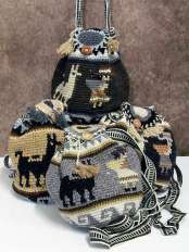 Borsa a tracolla uncinetto Llama.