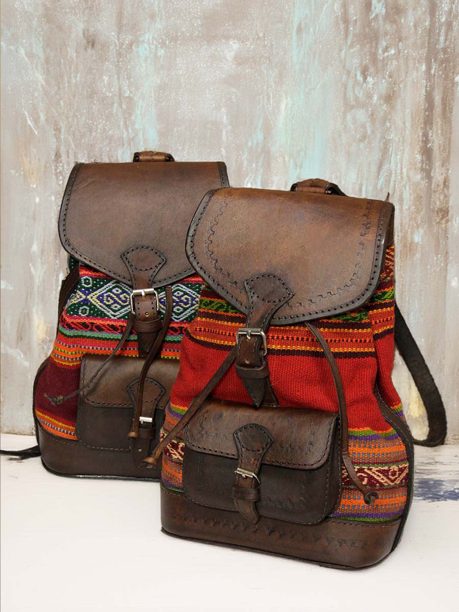 Zainetto cuoio Pinto - Zaini donna particolari - La Mamita