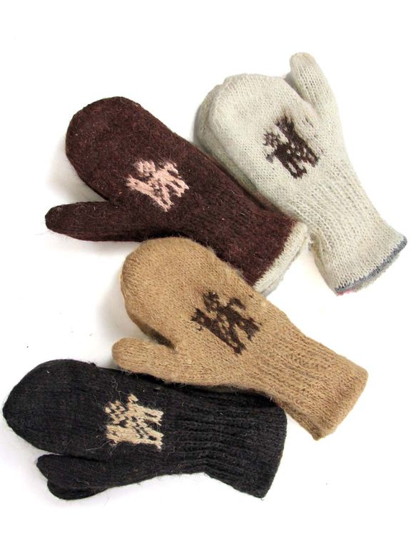 Guanti moffole alpaca